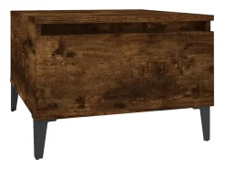 Mesa auxiliar madera contrachapada roble ahumado 50x46x35 cm