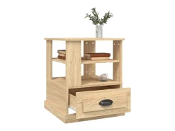 Mesa auxiliar madera contrachapada roble Sonoma 50x50x60 cm