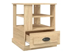 Mesa auxiliar madera contrachapada roble Sonoma 50x50x60 cm