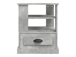 Mesa auxiliar madera contrachapada gris hormigón 50x50x60 cm