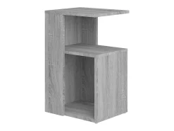 Mesa auxiliar madera contrachapada gris Sonoma 36x30x56 cm