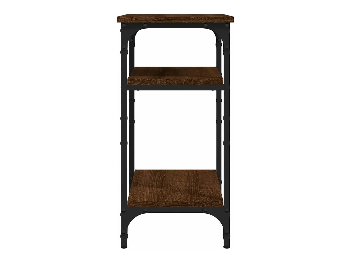 Mesa auxiliar madera contrachapada roble marrón 35x30x60 cm