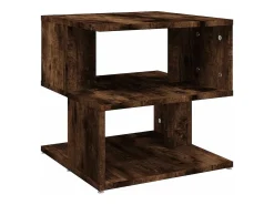Mesa auxiliar madera contrachapada roble ahumado 40x40x40 cm