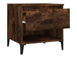 Mesa auxiliar madera contrachapada roble ahumado 50x46x50 cm