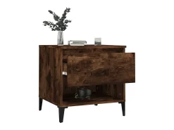 Mesa auxiliar madera contrachapada roble ahumado 50x46x50 cm