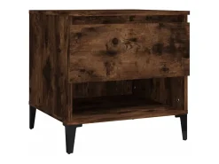 Mesa auxiliar madera contrachapada roble ahumado 50x46x50 cm