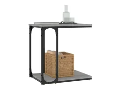 Mesa auxiliar madera contrachapada gris Sonoma 50x35x52 cm