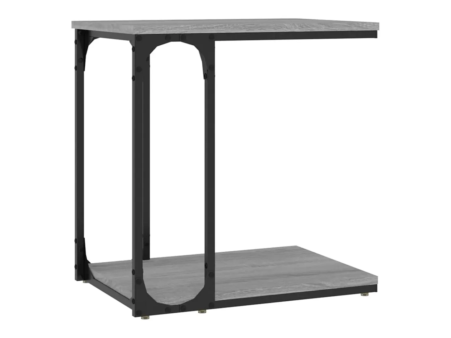 Mesa auxiliar madera contrachapada gris Sonoma 50x35x52 cm