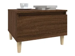 Mesa auxiliar madera contrachapada roble marrón 50x46x35 cm