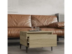 Mesa auxiliar madera contrachapada roble Sonoma 50x46x35 cm