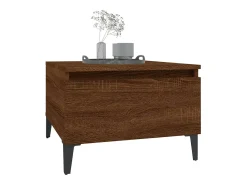 Mesa auxiliar madera contrachapada roble marrón 50x46x35 cm