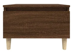 Mesa auxiliar madera contrachapada roble marrón 50x46x35 cm