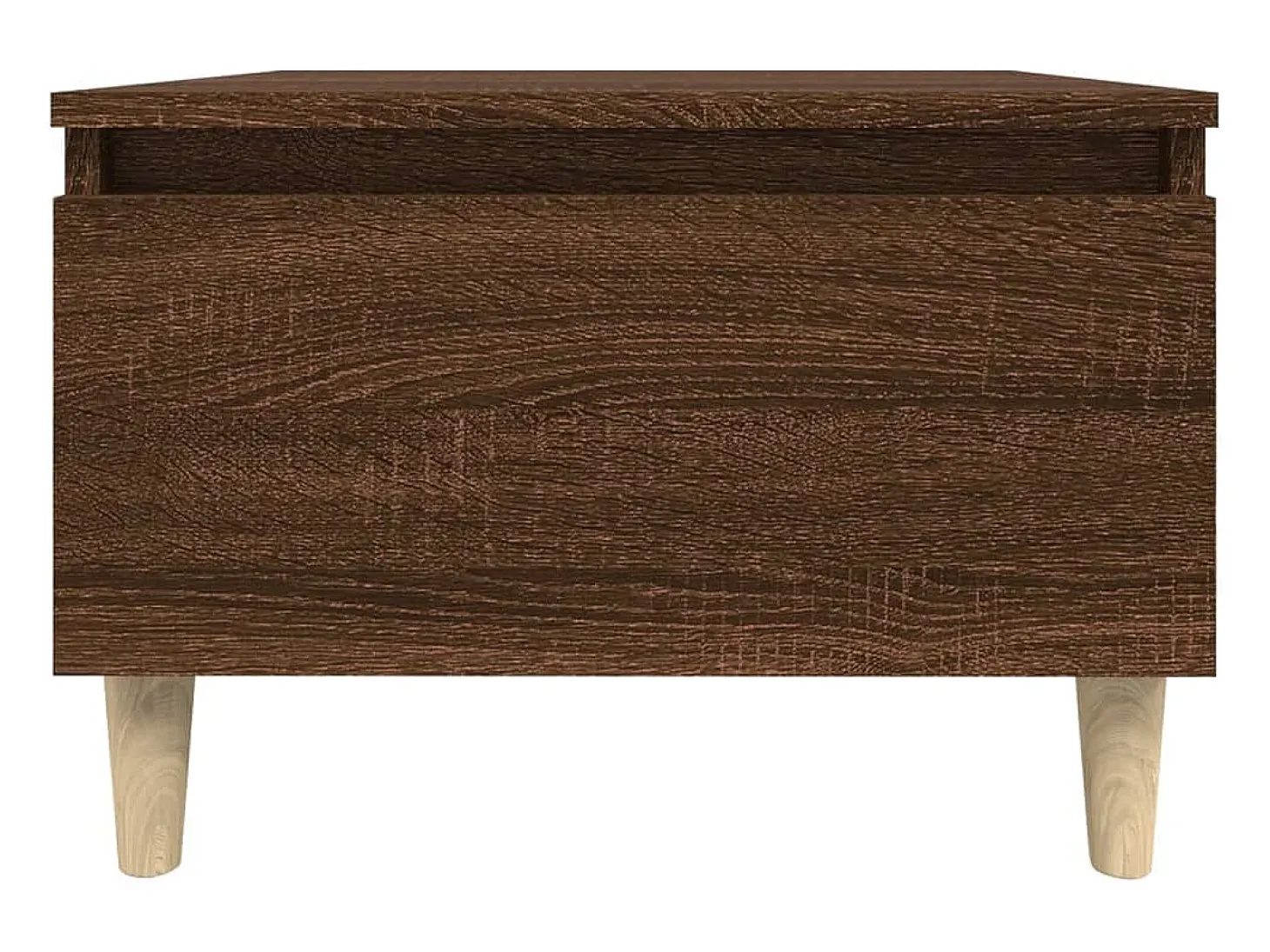 Mesa auxiliar madera contrachapada roble marrón 50x46x35 cm