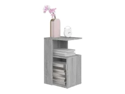 Mesa auxiliar madera contrachapada gris Sonoma 36x30x56 cm