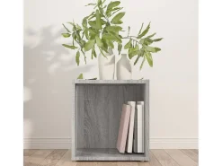 Mesa auxiliar madera contrachapada gris Sonoma 33x33x34,5 cm ES587171