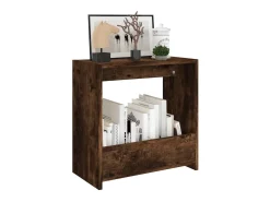 Mesa auxiliar madera contrachapada roble ahumado 50x26x50 cm