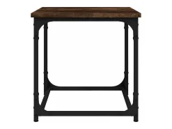 Mesa auxiliar madera contrachapada roble ahumado 40x40x40 cm