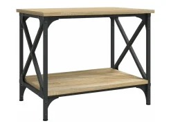 Mesa auxiliar madera contrachapada roble Sonoma 55x38x45 cm