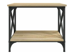 Mesa auxiliar madera contrachapada roble Sonoma 55x38x45 cm