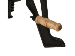 Mesa auxiliar madera de acacia y hierro fundido 60x(42-62) cm
