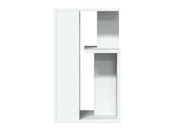 Mesa auxiliar madera de ingeniería blanco 35x35x60 cm
