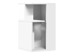 Mesa auxiliar madera de ingeniería blanco 35x35x60 cm