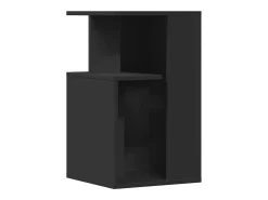 Mesa auxiliar madera de ingeniería negro 35x35x60 cm