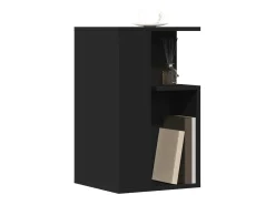 Mesa auxiliar madera de ingeniería negro 35x35x60 cm