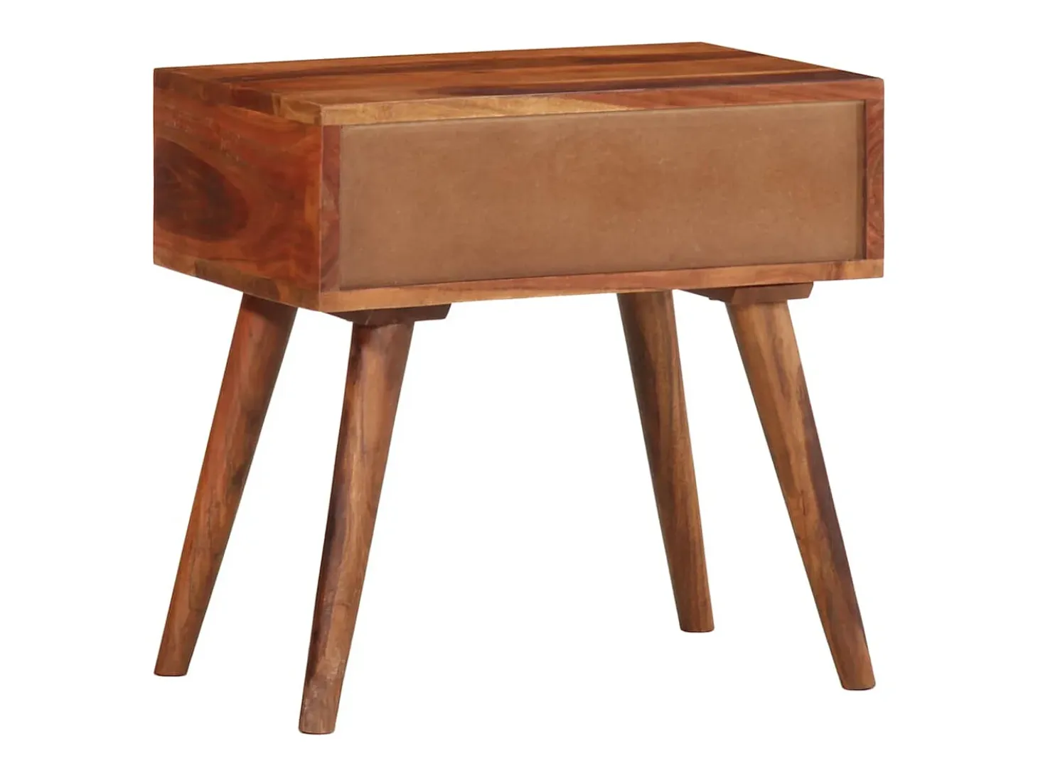 Mesa auxiliar madera maciza acacia 45x30x45 cm