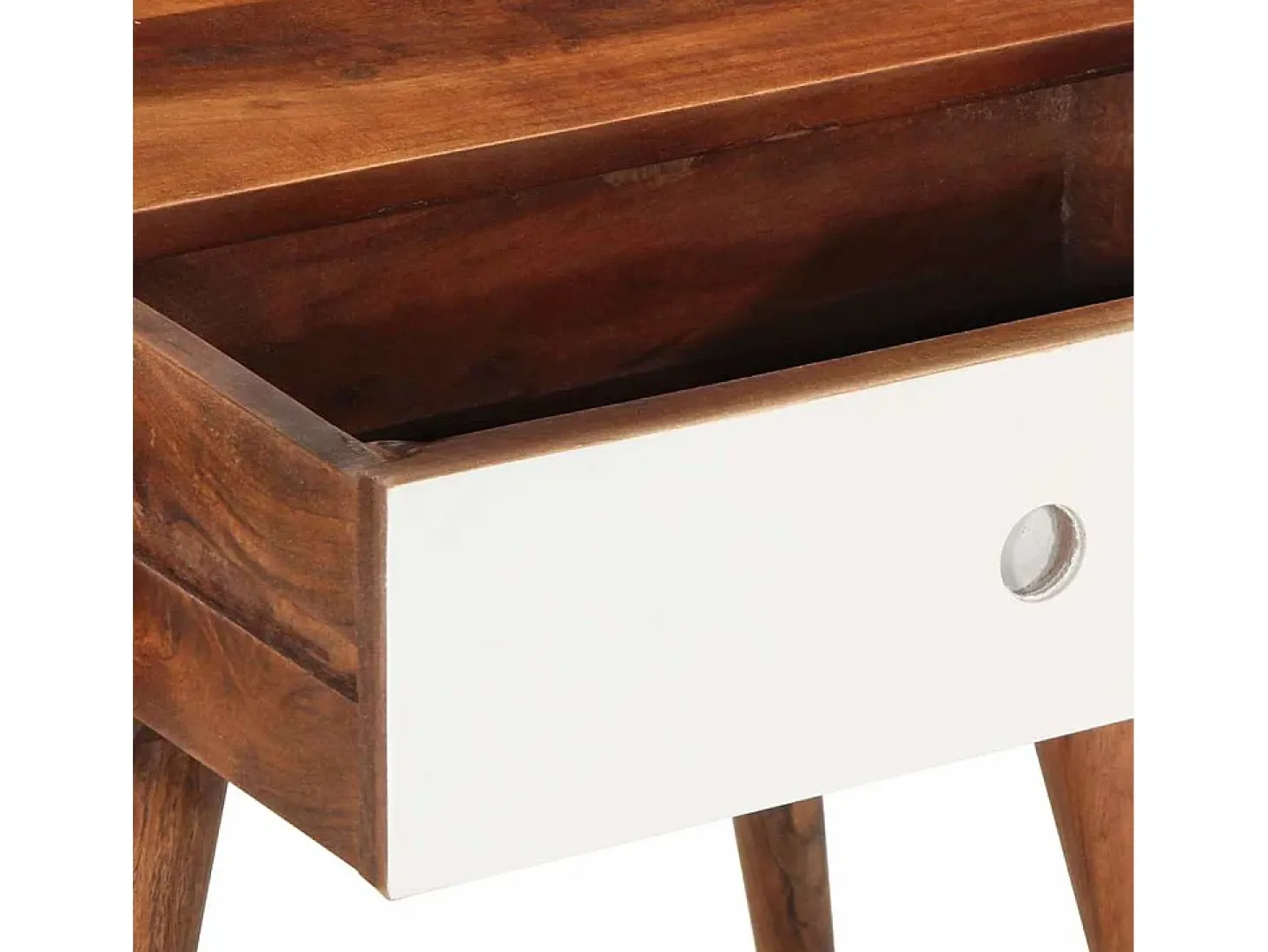 Mesa auxiliar madera maciza acacia 45x30x45 cm