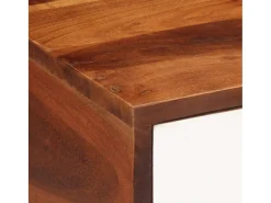 Mesa auxiliar madera maciza acacia 45x30x45 cm