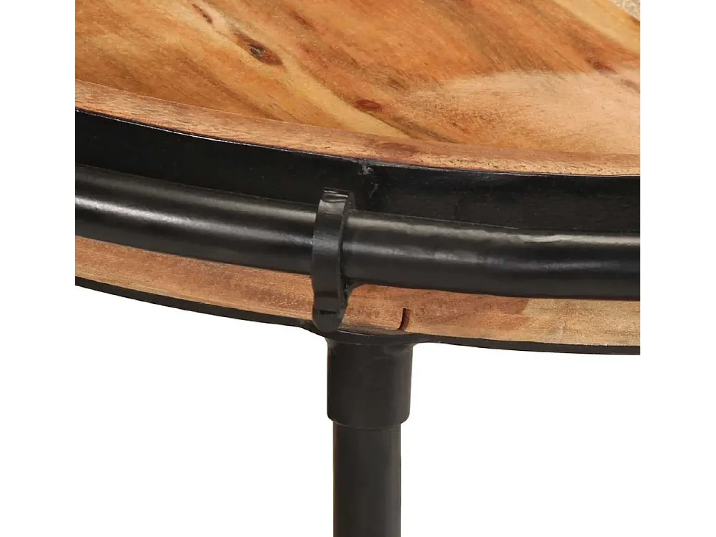 Mesa auxiliar madera maciza de acacia Ø55x60 cm