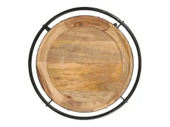 Mesa auxiliar madera maciza de mango Ø55x60 cm