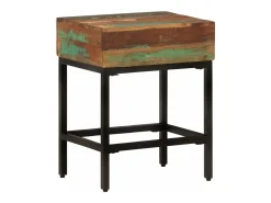 Mesa auxiliar madera maciza reciclada 40x30x51 cm
