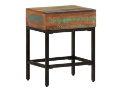 Mesa auxiliar madera maciza reciclada 40x30x51 cm