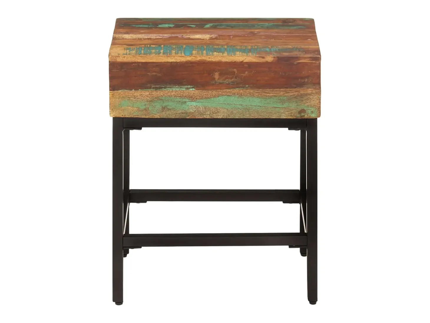 Mesa auxiliar madera maciza reciclada 40x30x51 cm
