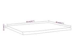 Mesa auxiliar madera maciza acacia borde natural 50x40x2,5 cm