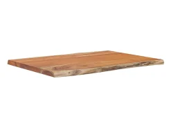 Mesa auxiliar madera maciza acacia borde natural 50x40x2,5 cm