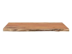 Mesa auxiliar madera maciza acacia borde natural 50x40x2,5 cm
