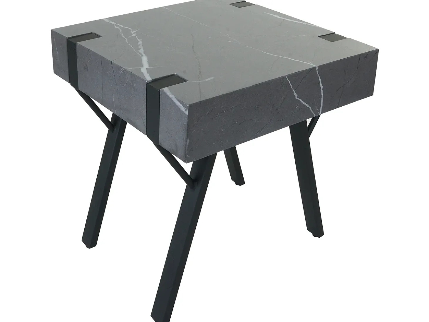 Mesa auxiliar MCW-L54, aspecto mármol gris