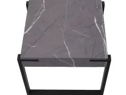 Mesa auxiliar MCW-L53, aspecto mármol gris