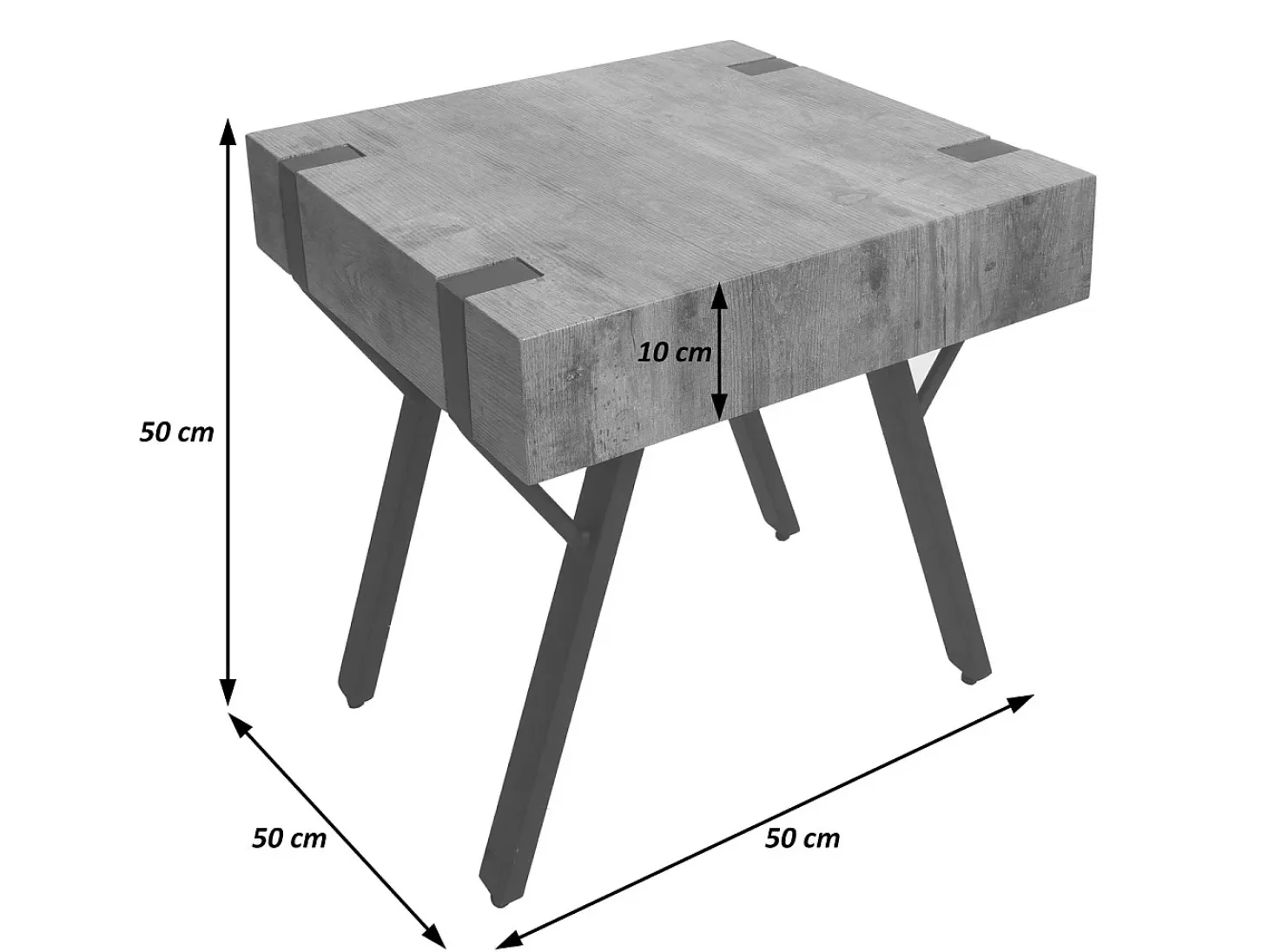 Mesa auxiliar MCW-L54, roble silvestre oscuro