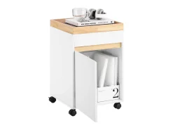 Mesa Auxiliar Mesa de Centro con 1 Puerta ASK03-W SoBuy ES
