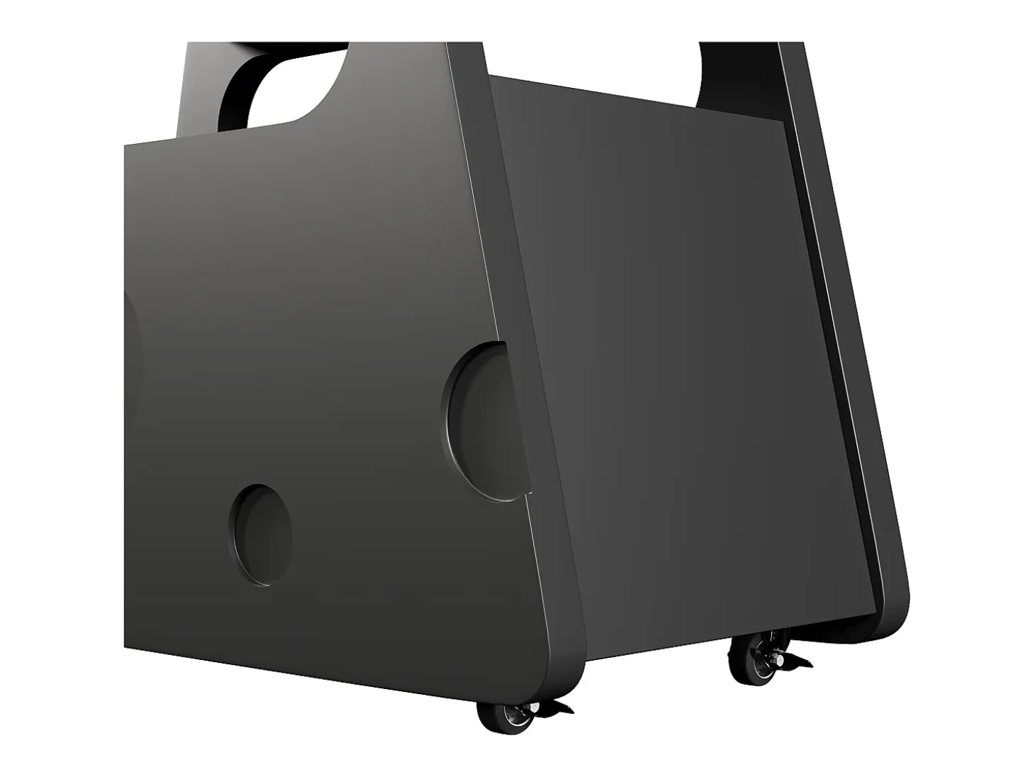 Mesa auxiliar móvil con estantes de almacenaje, aparador - 81x33x51,5 cm - MDF - Negro