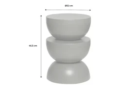 Mesa auxiliar o mesita de metal mostaza