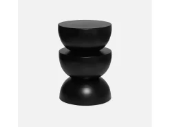 Mesa auxiliar o mesita de metal negro