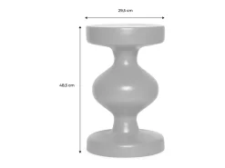 Mesa auxiliar o mesita de metal crema