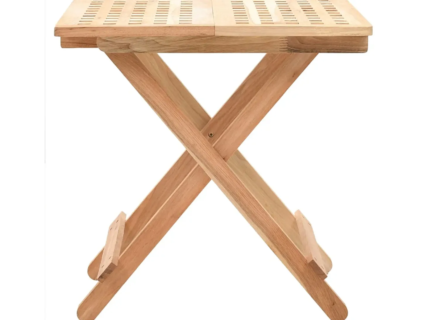 Mesa auxiliar plegable de madera maciza de nogal 50x50x49 cm