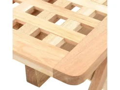 Mesa auxiliar plegable de madera maciza de nogal 50x50x49 cm