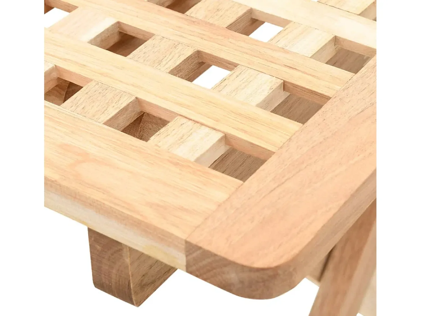 Mesa auxiliar plegable de madera maciza de nogal 50x50x49 cm
